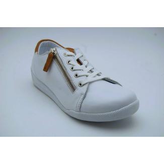 CHARLOTTE vit/brandy sneaker