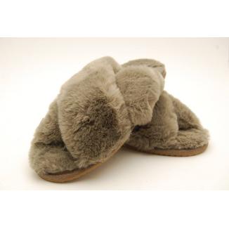DUFFY taupe toffel fluffig