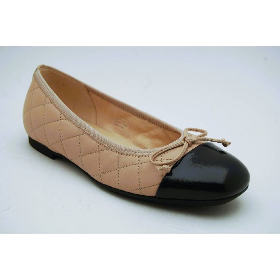 GABOR beige/svart ballerina