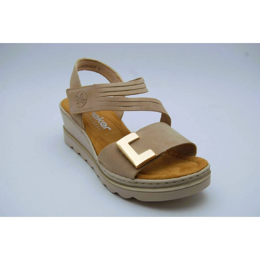 RIEKER beige sandalett kil
