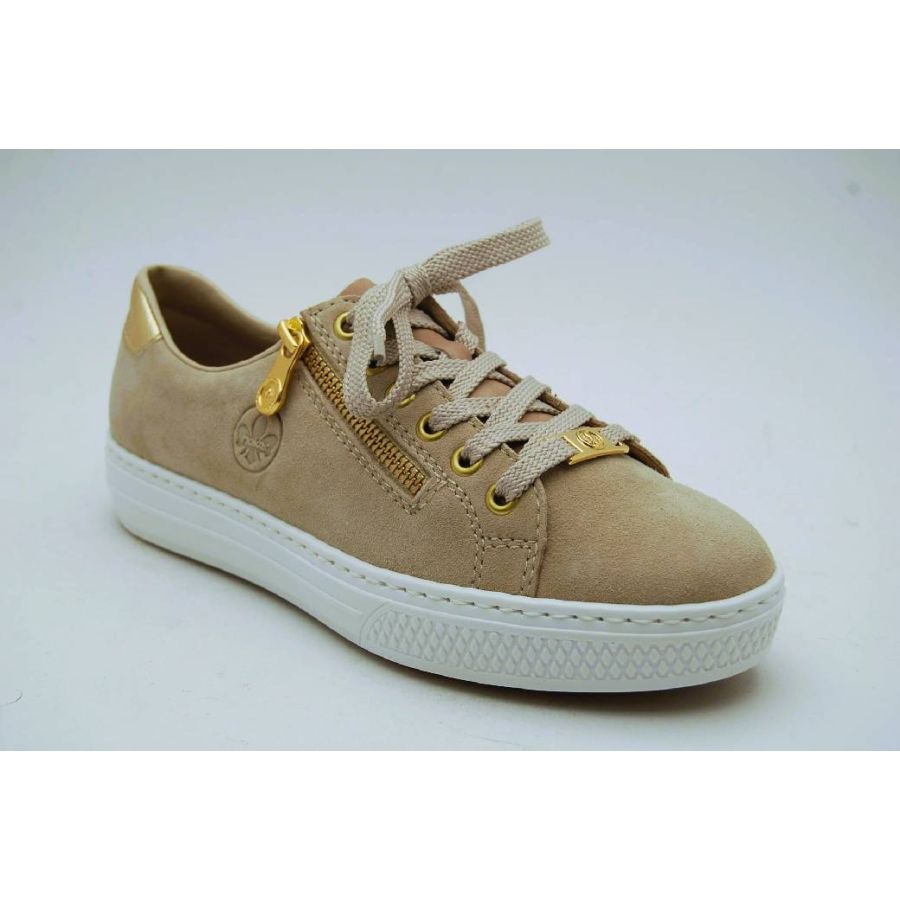 RIEKER beige sneaker dragkedja