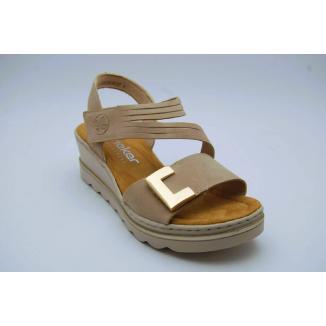 RIEKER beige sandalett kil