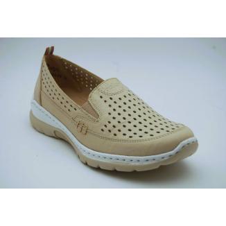 RIEKER beige slipom perforerad