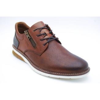 RIEKER brun snörsko dragkedja