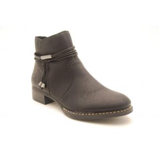 RIEKER svart boots omtag