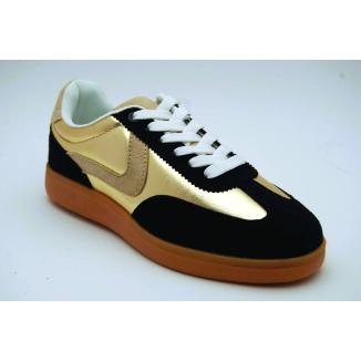 RUGGED GEAR svart/guld sneaker