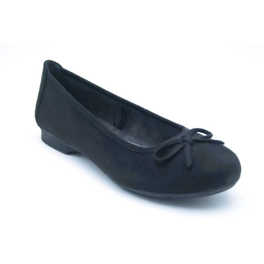 SOFTLINE svart ballerina rosett