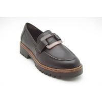 TAMARIS svart loafer skinn