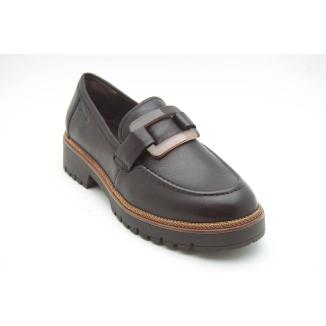 TAMARIS svart loafer skinn