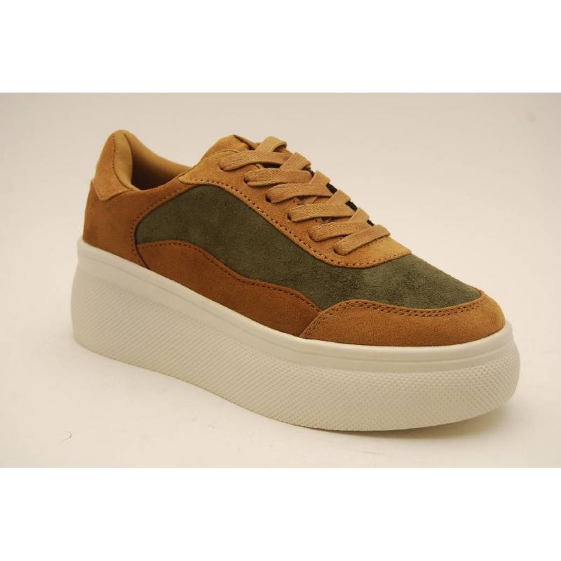 DUFFY brun/grön sneaker